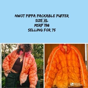 NWT FP Movement Women's Orange Puffer Jacket